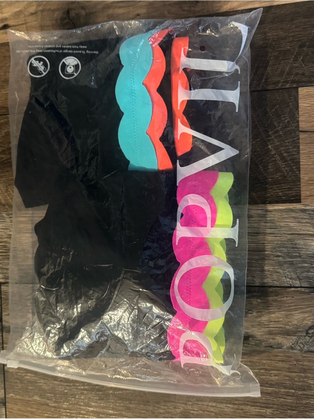 Popvil Color-Blocked Scallop High-Waisted Bikini Set - Picture 3 of 4